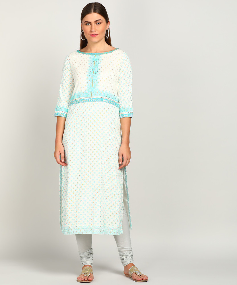 BIBA Women Printed Straight Kurta Buy BIBA Women Printed