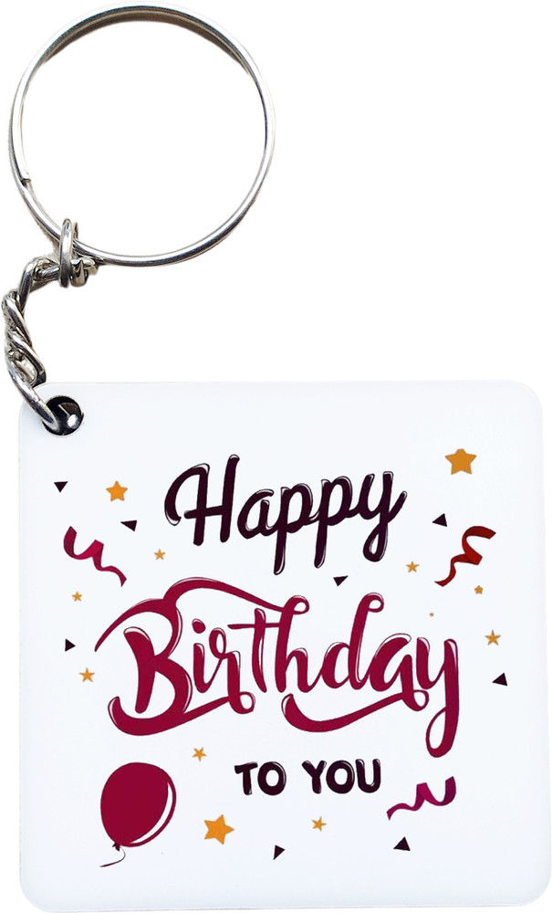 Happy cheap birthday keychain