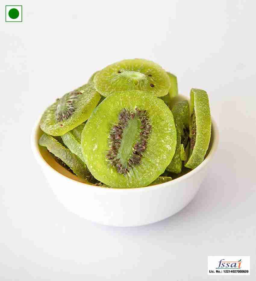 Dried Green Kiwi slices - 100% organic kiwi fruit - healthy natural fruit