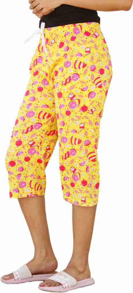 Buy Morrio Women Yellow Printed 100%Cotton Top and Pyjama Set (L) Online at  Best Prices in India - JioMart.