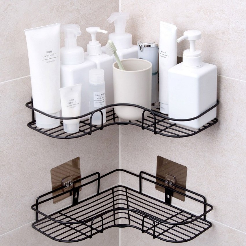 Corner Shower Caddy, Adjustable Metal Corner Bathroom Shelf, No Drilling  Wall Mounted Triangle