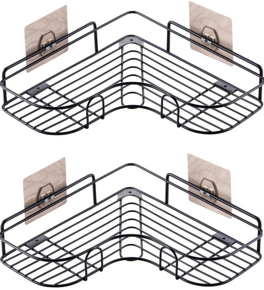 Corner Shower Caddy, Adjustable Metal Corner Bathroom Shelf, No Drilling  Wall Mounted Triangle
