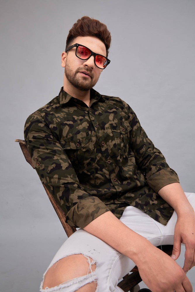 LOUIS MONARCH Men Military Camouflage Casual Multicolor Shirt - Buy LOUIS  MONARCH Men Military Camouflage Casual Multicolor Shirt Online at Best  Prices in India