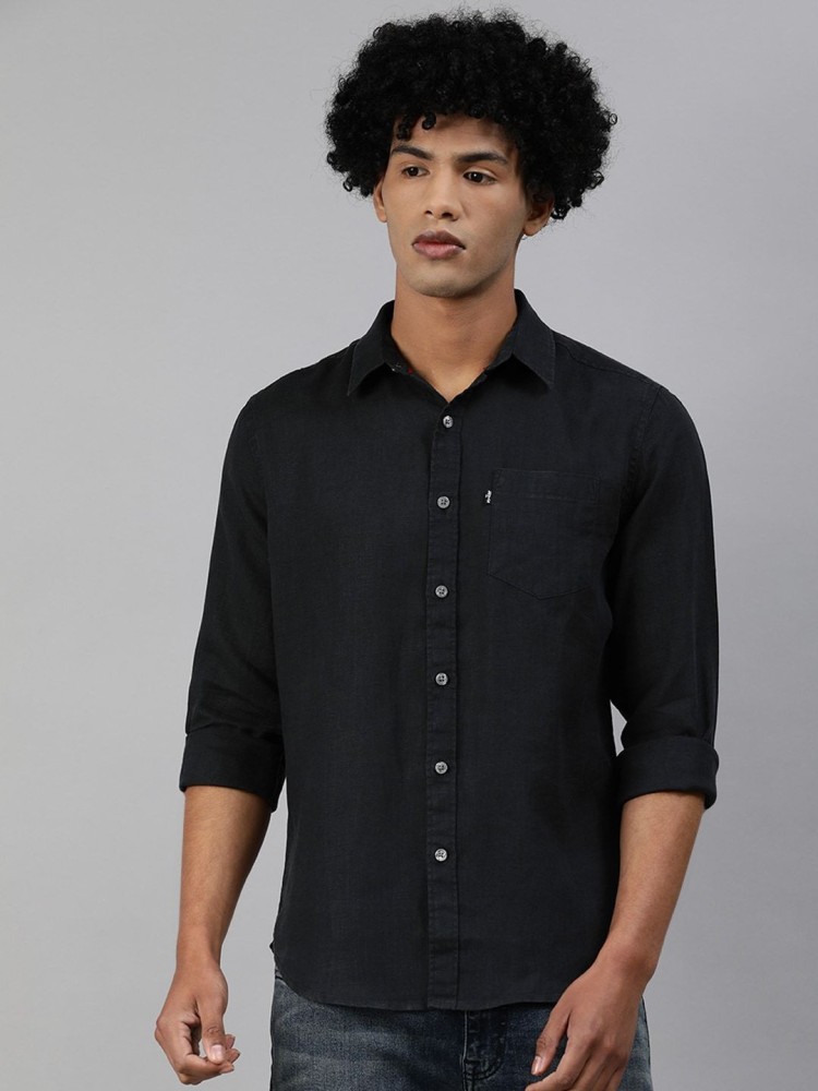 LEVI S Men Solid Casual Black Shirt Buy LEVI S Men Solid Casual