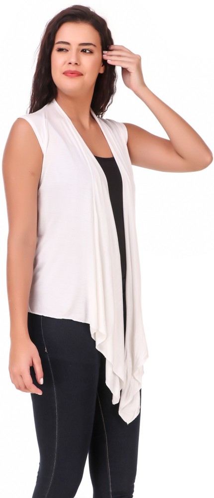 White sleeveless clearance shrug