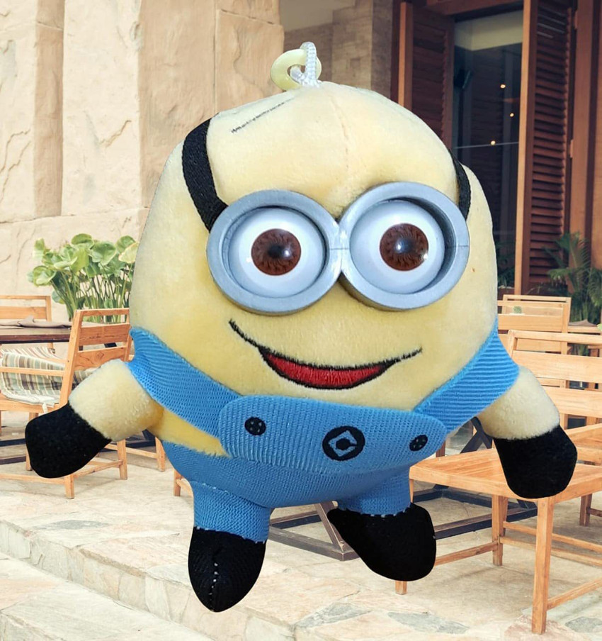 Minion soft outlet toy keychain