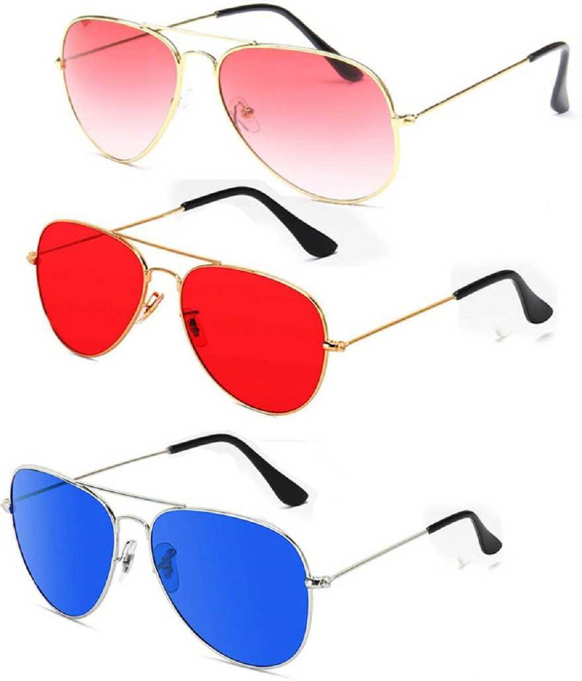 Multicolor aviator sunglasses clearance