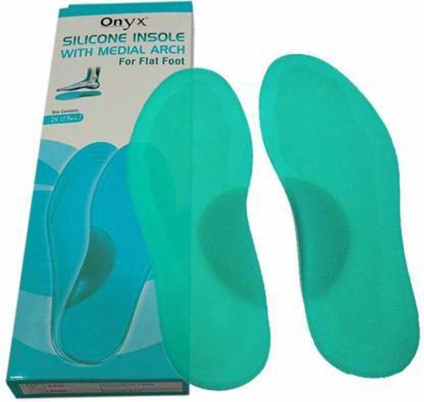 Silicone insole with medial arch outlet