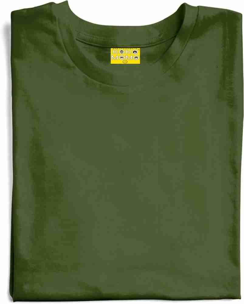 Plain Olive Green T-shirt Buy Online In india 