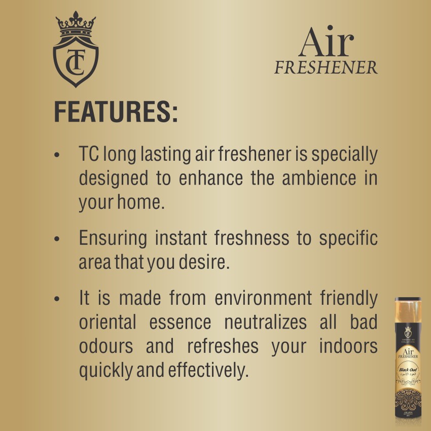 TC Air Freshener Black Oud Long Lasting Fragrance Spray Price in