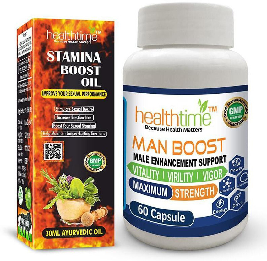 Health Time Man Boost Capsules With Stamina Boost Oil for Increase Energy  Unlimited Performance Price in India - Buy Health Time Man Boost Capsules  With Stamina Boost Oil for Increase Energy Unlimited