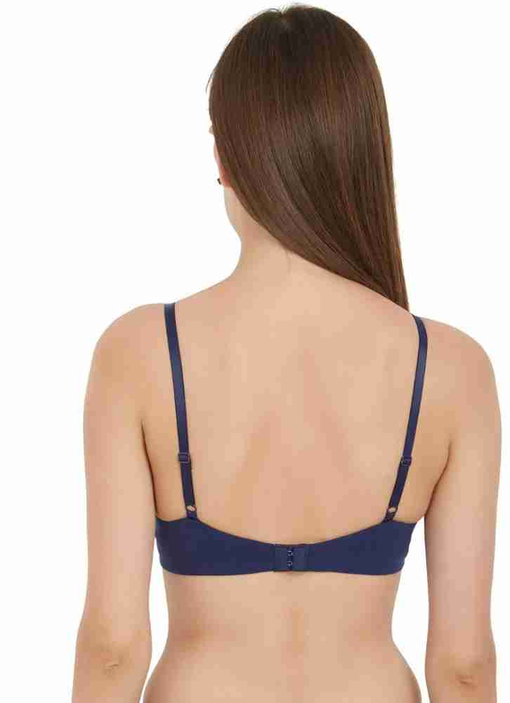 Buy SOIE Women Semi/Medium Coverage Padded Non-Wired T-Shirt Bra Black at