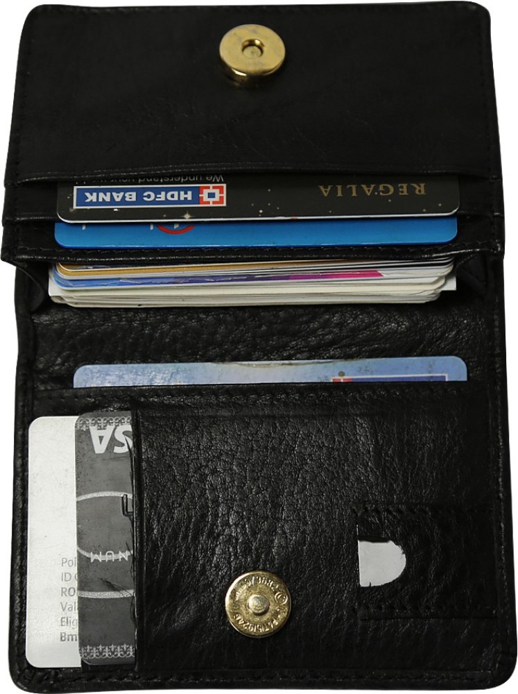 soniacollection Men & Women Black Genuine Leather Document Holder black -  Price in India