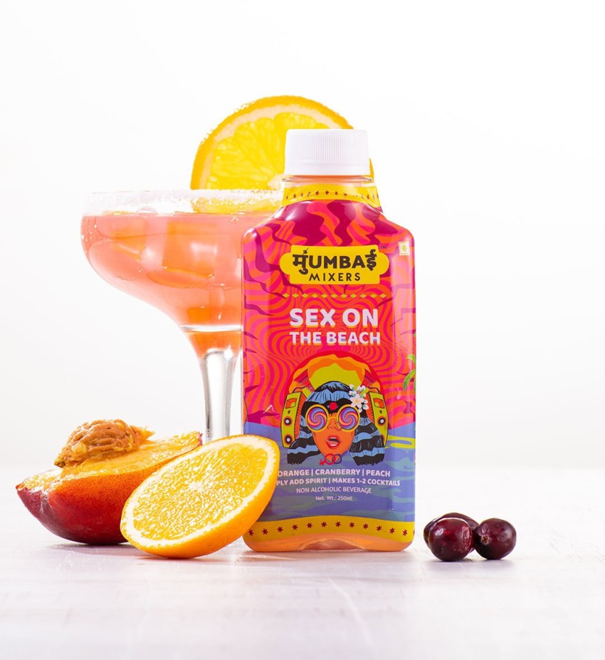 mumbai mixers Sex On The Beach Fruit Juice | A Non - Alcoholic Beverage of  Lemon,Cranberry and Peach | Ready to Serve | Suitable for all Cocktail and  Mocktail Juices- 250ml X