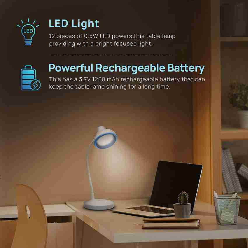 Wipro 6W Re chargeable LED Table Lamp Study Lamp Price in India