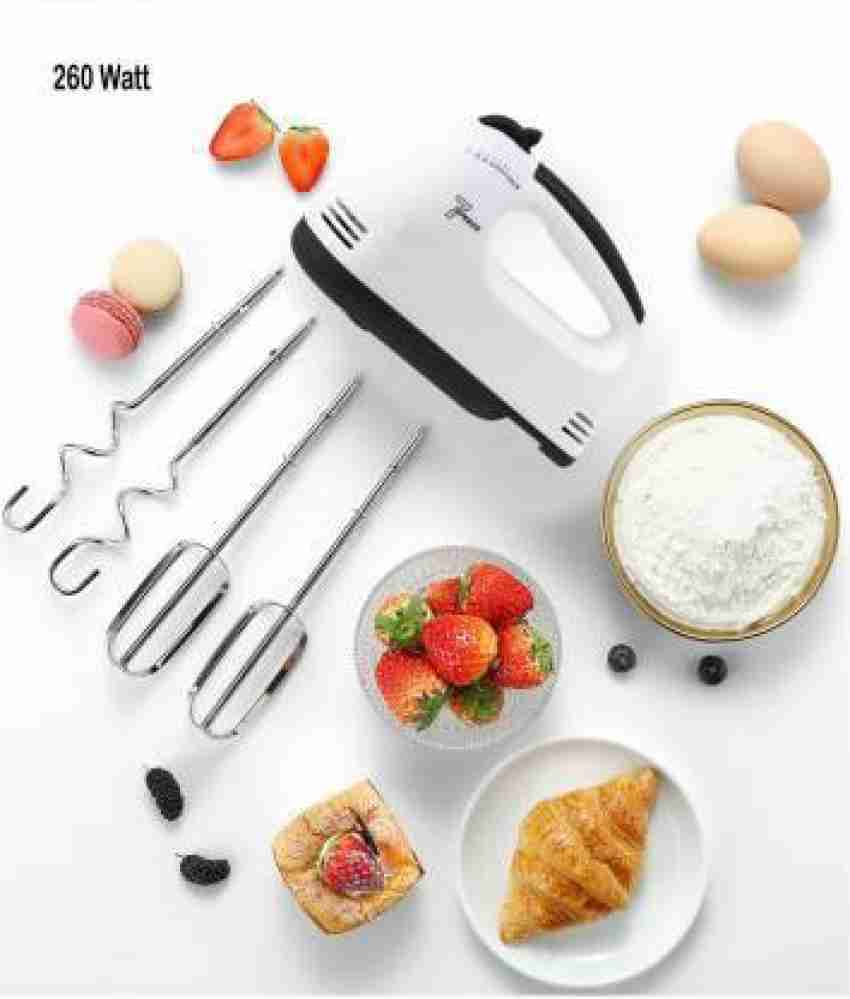 260 WATT Electric Hand Mixer, Egg Beater and Blenders with Chrome