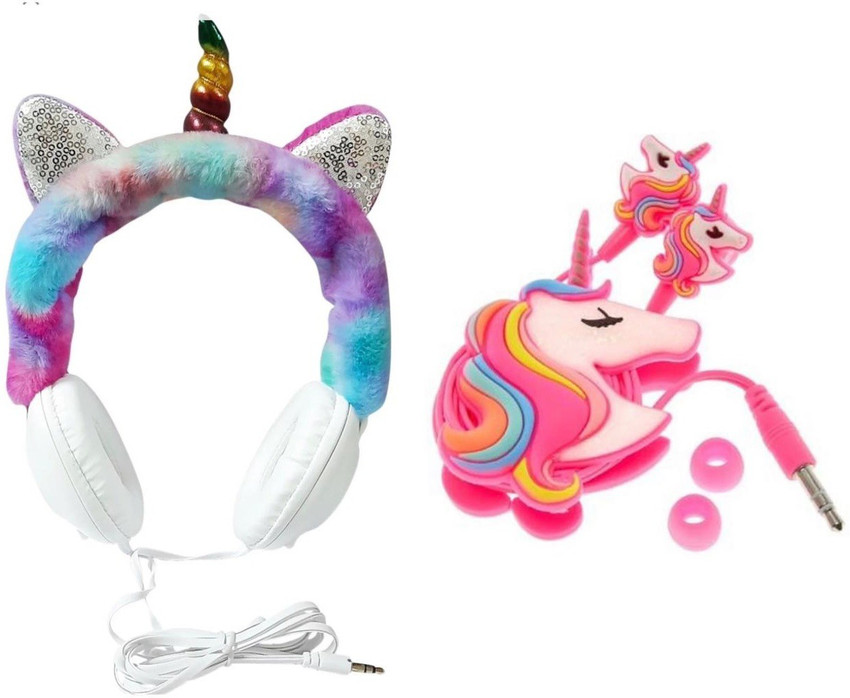 Unicorn with sales headphones