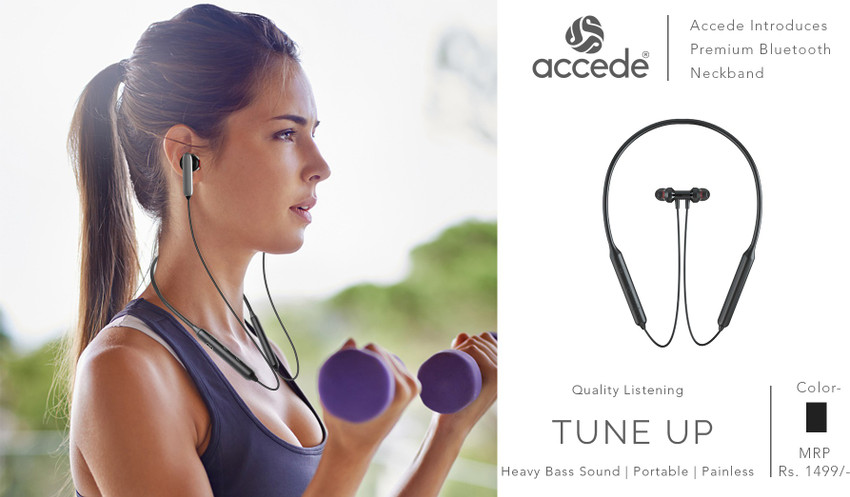 Accede Tune Up Portable Painless Wireless Neckband Bluetooth