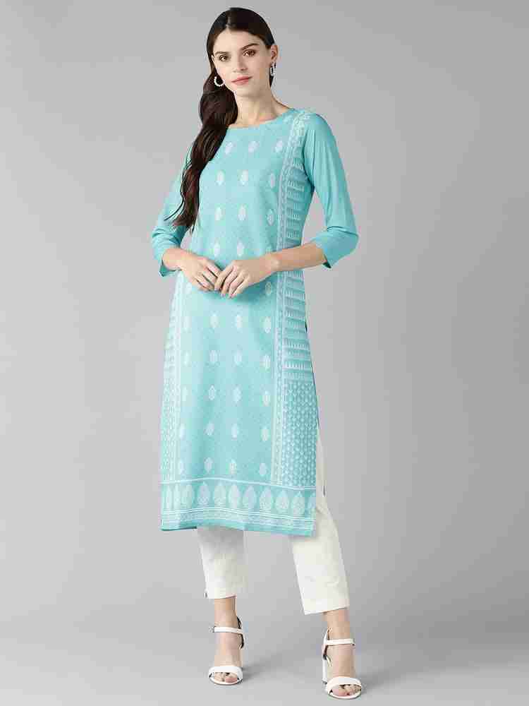 AHIKA Women Printed Straight Kurta Buy AHIKA Women Printed