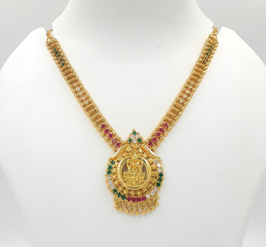 Anujeet Fashion Hub Gold Plated Long Covering Chain with Multicolor AD  Stone Goddess Lakshmi Dollar Gold-plated Plated Copper Chain Price in India  - Buy Anujeet Fashion Hub Gold Plated Long Covering Chain