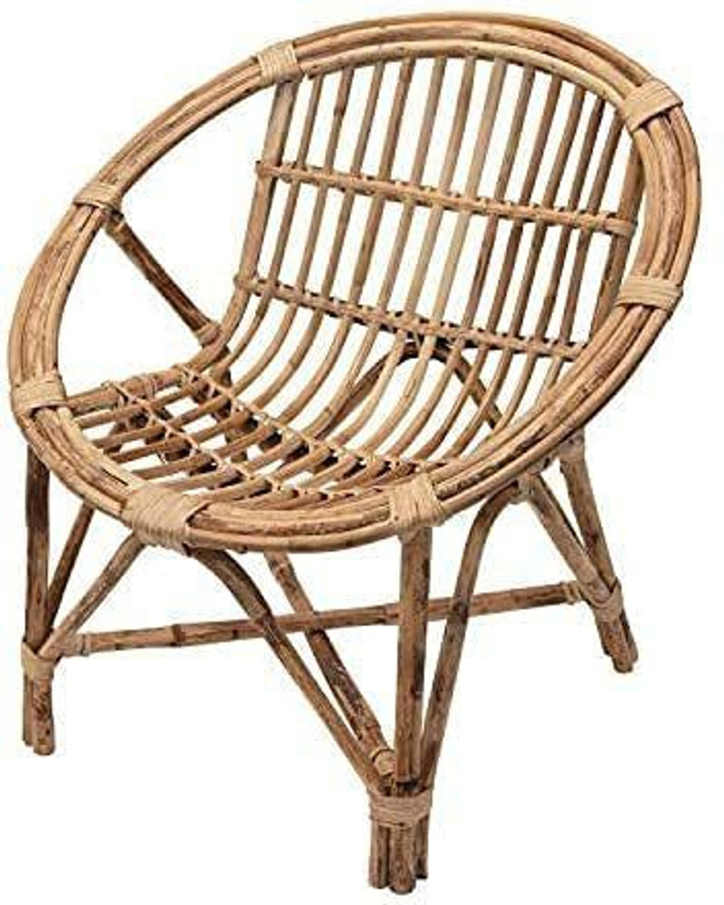 Wooden top wicker chair