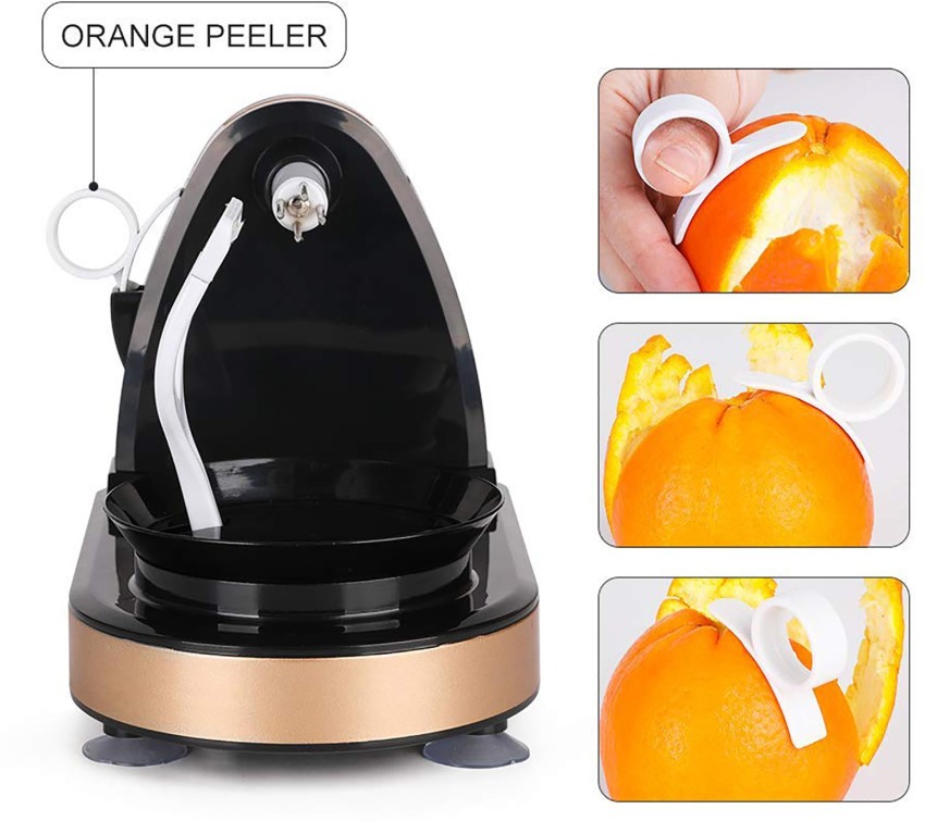 110V Automatic Electric Fruit Orange Peeler Potato Pear Tomato Peeler Tool  Black