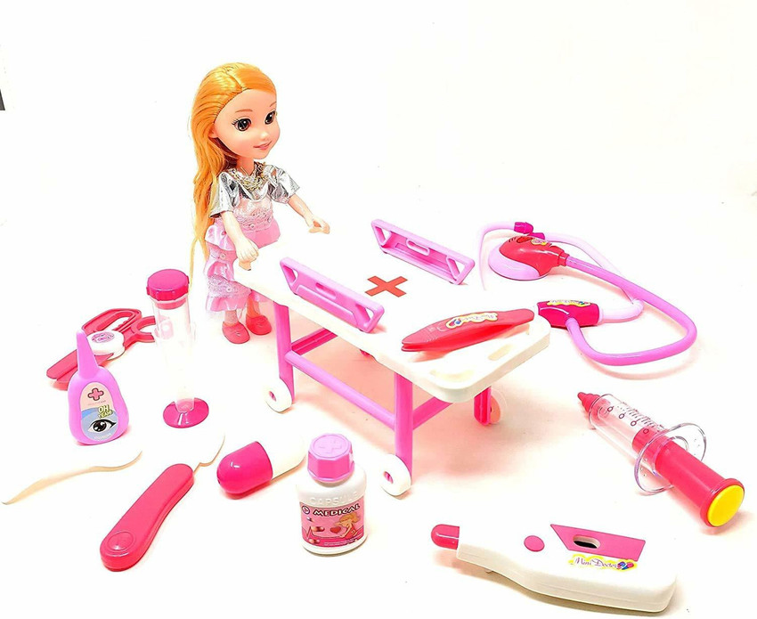 Quasar Dr Pinkie Health Care Clinic Doctor Doll Doctor Set