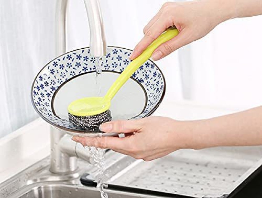 6pcs Stainless Steel Sponge Scourer, Kitchen Pot Pan Cleaning Tool, Dish  Wash Scrubber Pad, Steel Wool Ball For Utensil & Dish Cleaning
