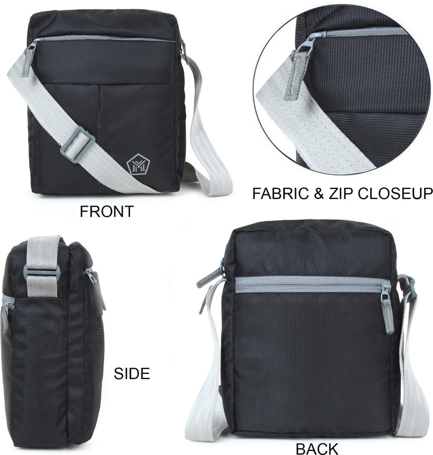 MMShopy Black Sling Bag Side Bag For Boys Girls Document Bag Gadget Bag Coaching Bag BLACK Price in India Flipkart
