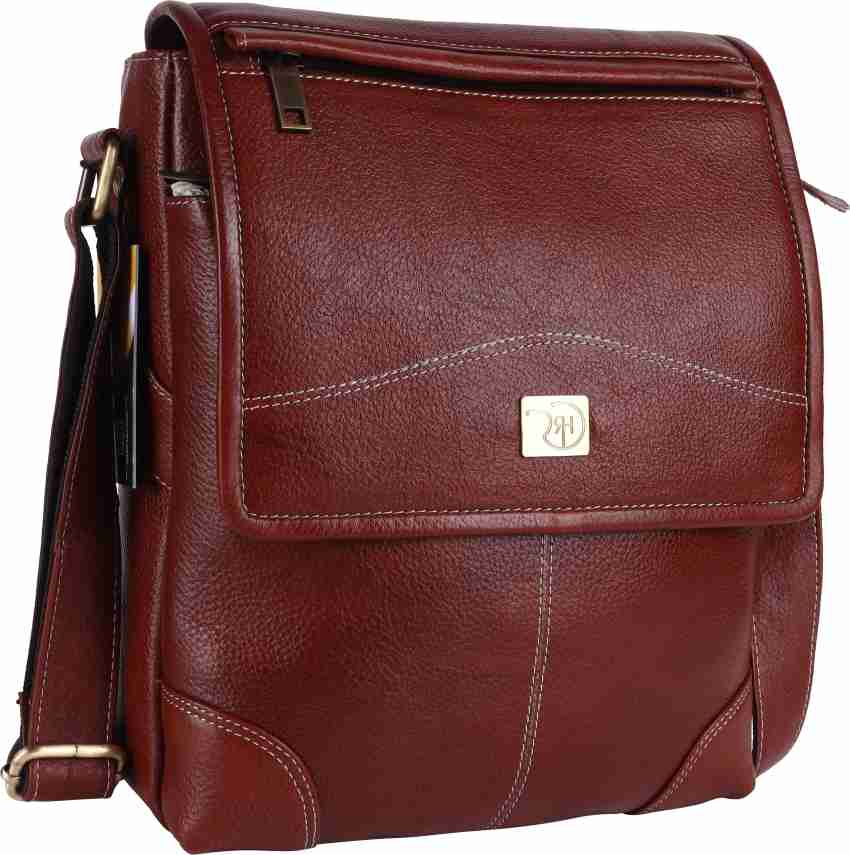 Chi Cha Leathers Brown Sling Bag AVII205 Brown Price in India