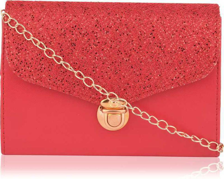 BuyersCue Red Sling Bag Stylish Sling Bag And Ladies Purse For