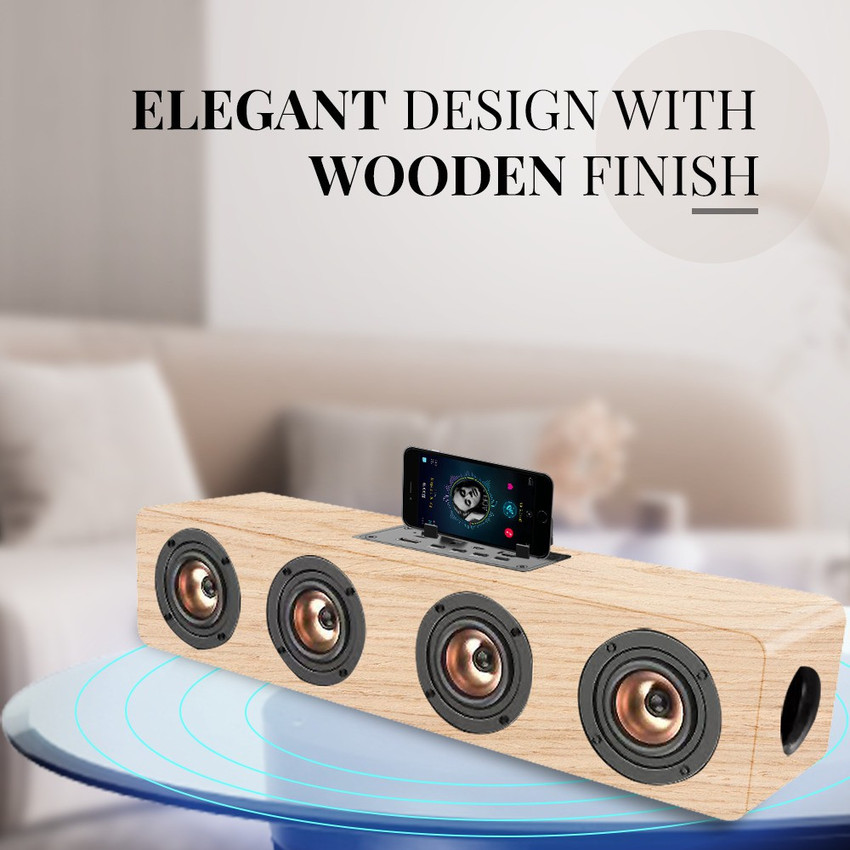 Buy Landmark BT 1024 Oak Wood ROAR Sound Bar High Power Compact