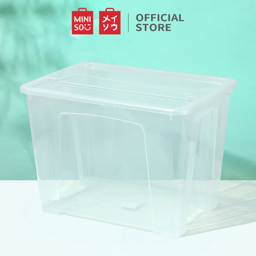 MINISO Classic Storage Box 22L Clear Plastic Organizer with Lid Large  Storage Box Price in India - Buy MINISO Classic Storage Box 22L Clear  Plastic Organizer with Lid Large Storage Box online