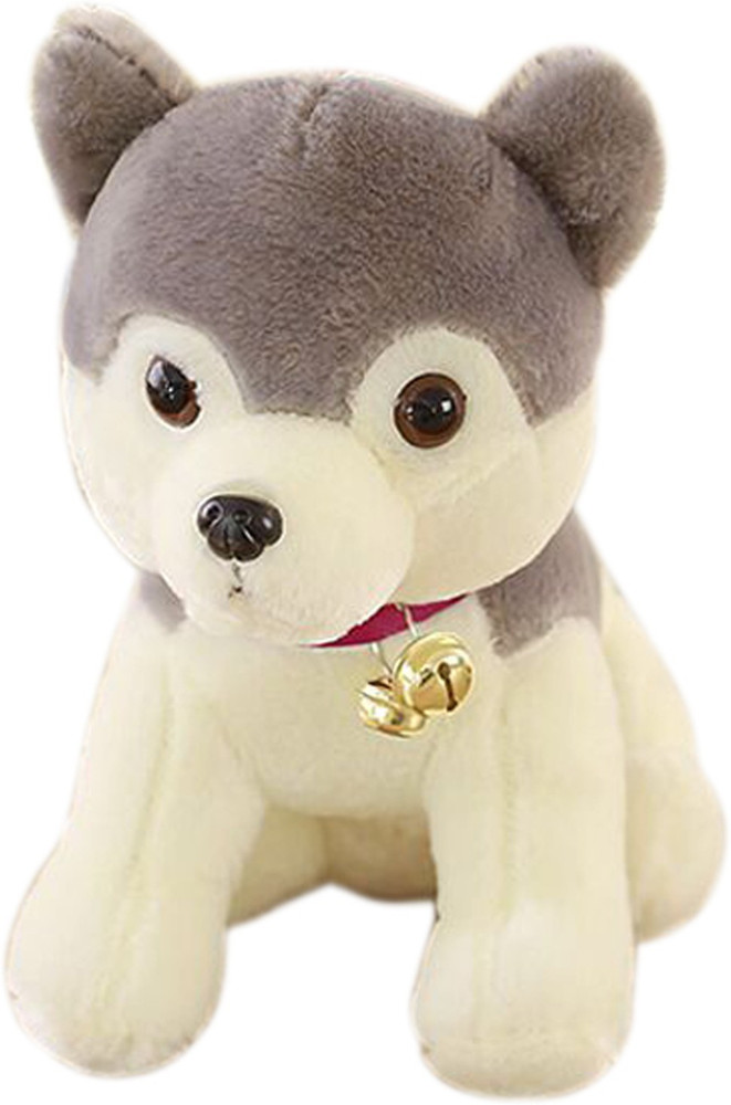 Tickles Grey Soft Plush Husky Dog for Kids Stuffed Soft toy For