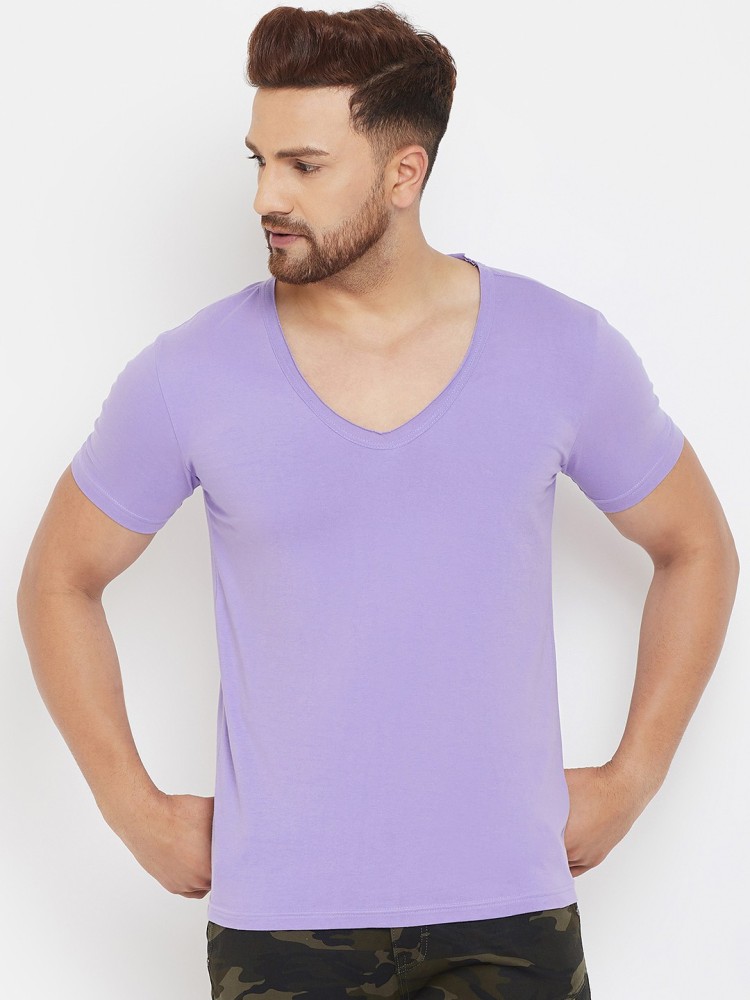 FUGAZEE Solid Men V Neck Purple T Shirt Buy FUGAZEE Solid Men V Neck Purple T Shirt Online at Best Prices in India Flipkart