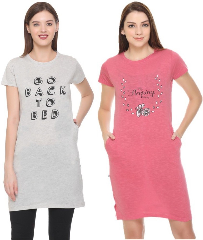 Knee length t shop shirts for ladies