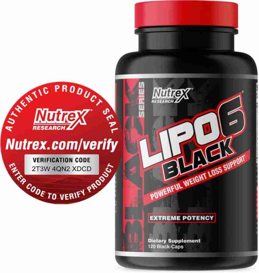 Nutrex LIPO 6 BLACK 120 CAPS DMAA FREE EXTREME FAT BURNER