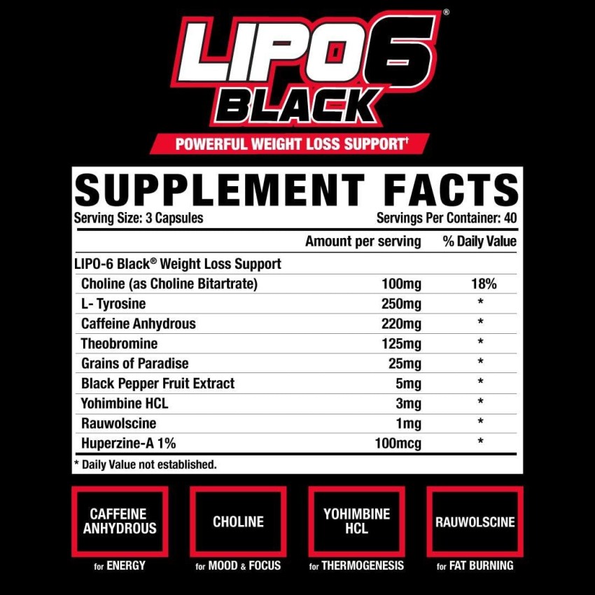 Nutrex LIPO-6 BLACK 120 CAPS EXTREME FAT BURNER SUPPLEMENT, WEIGHT LOSS  SUPPLEMENT Price in India - Buy Nutrex LIPO-6 BLACK 120 CAPS EXTREME FAT  BURNER SUPPLEMENT