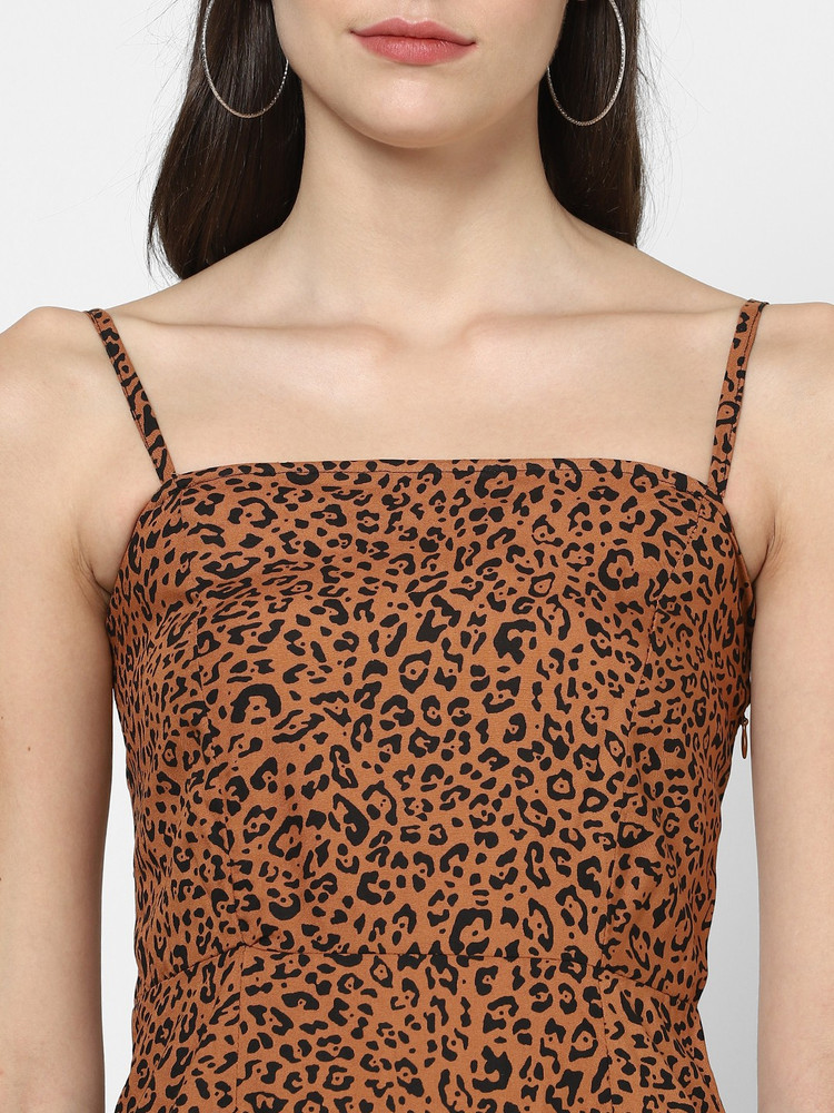 Forever 21 leopard t shirt dress top