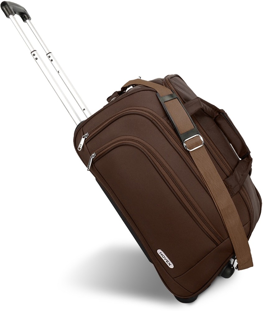 Frontsy (Expandable) 24 inch Travel Duffle Trolley Bag Luggage Cabin  Waterproof Duffel With Wheels (Strolley) Brown - Price in India | Flipkart .com