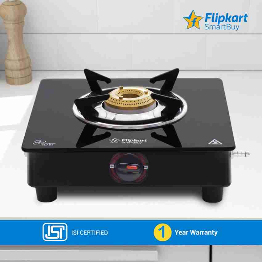 Flipkart SmartBuy Imperio Single Burner Glass Manual Gas, 58 OFF