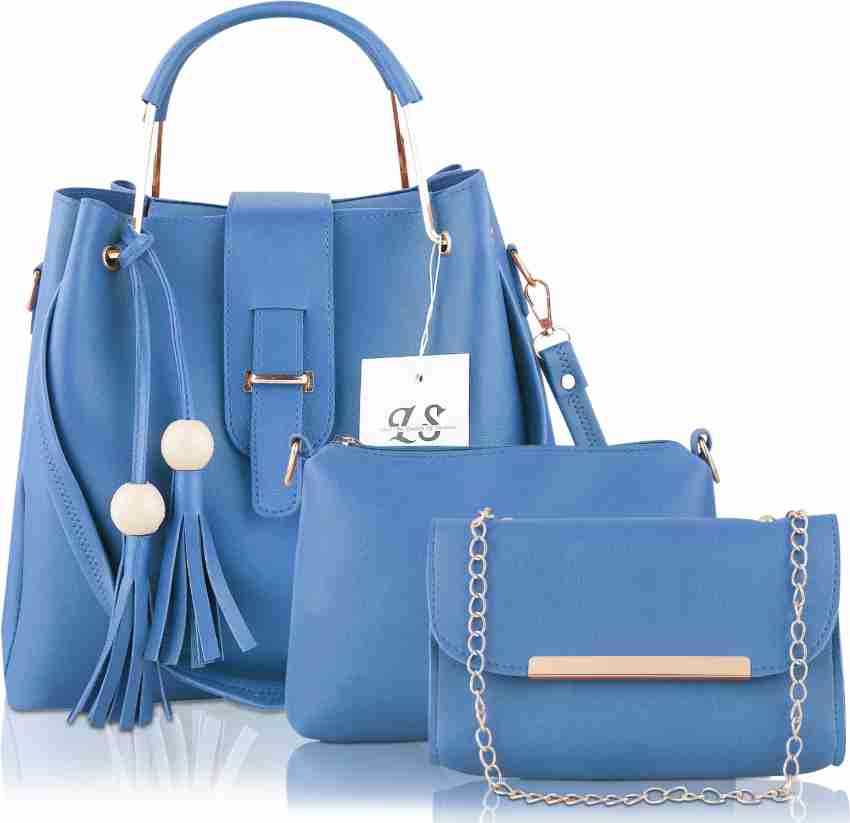 Buy LIKE STYLE Women Blue Hand held Bag BLUE Online Best Price