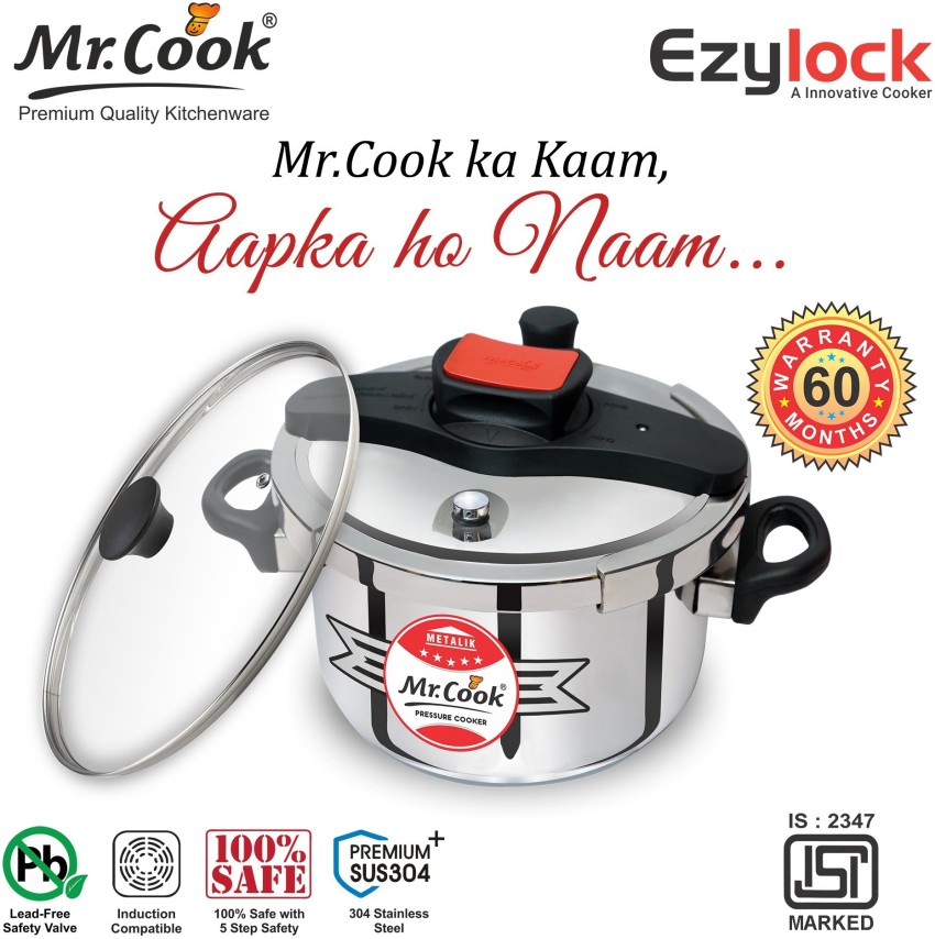 Mr.Cook Ezylock 5 L Induction Bottom Pressure Cooker Price in