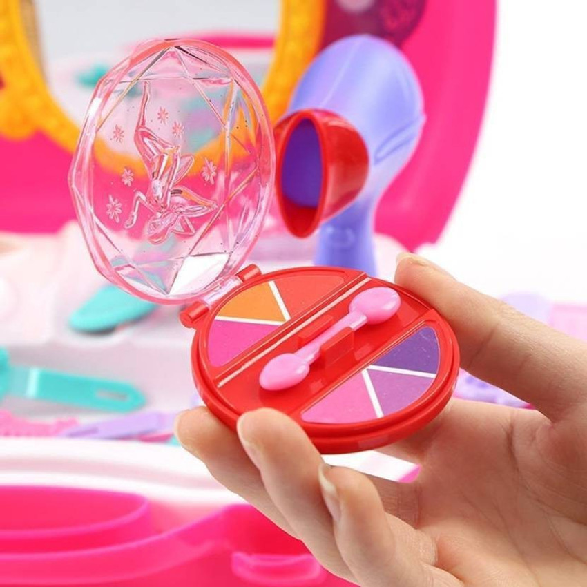 APX Toys Make up Set For Children Girls Pretend Play Makeup Kit Include 21 Pcs Beauty Salon Toys Make up Box For Kids Toys Make up Set For Children Girls Pretend
