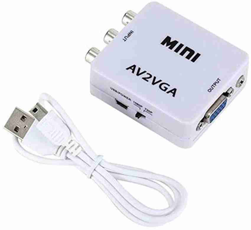 TERABYTE TB03 AV to VGA Converter Box High Speed AV RCA to VGA