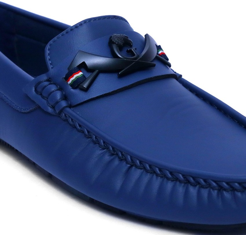 Leefox loafers blue on sale