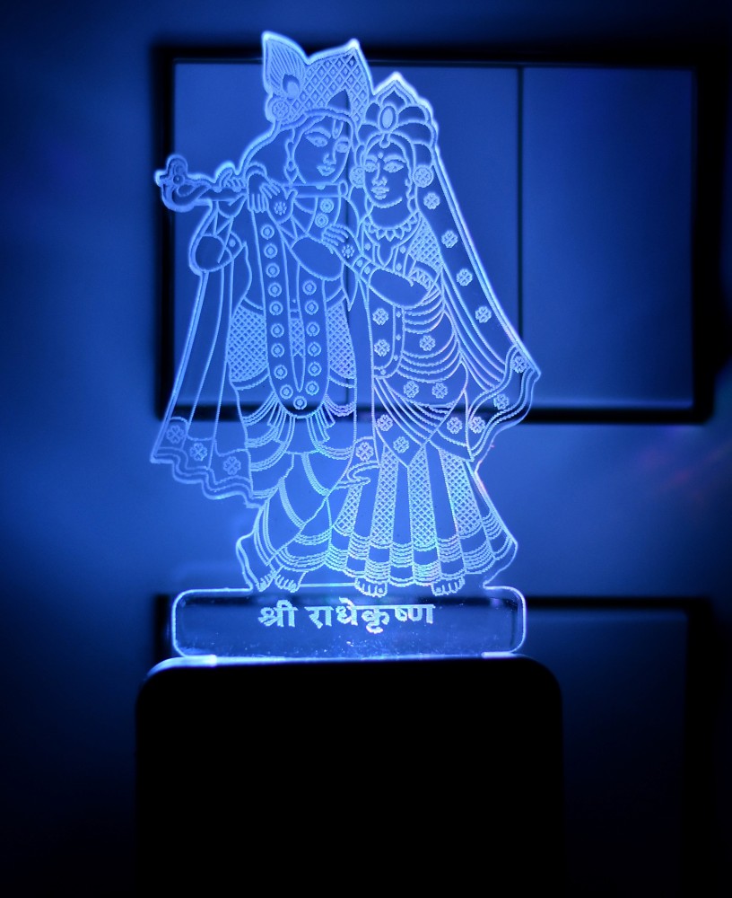 Casakart Radha Krishna 3D Illusion LED Light Night Lights for 7 ...