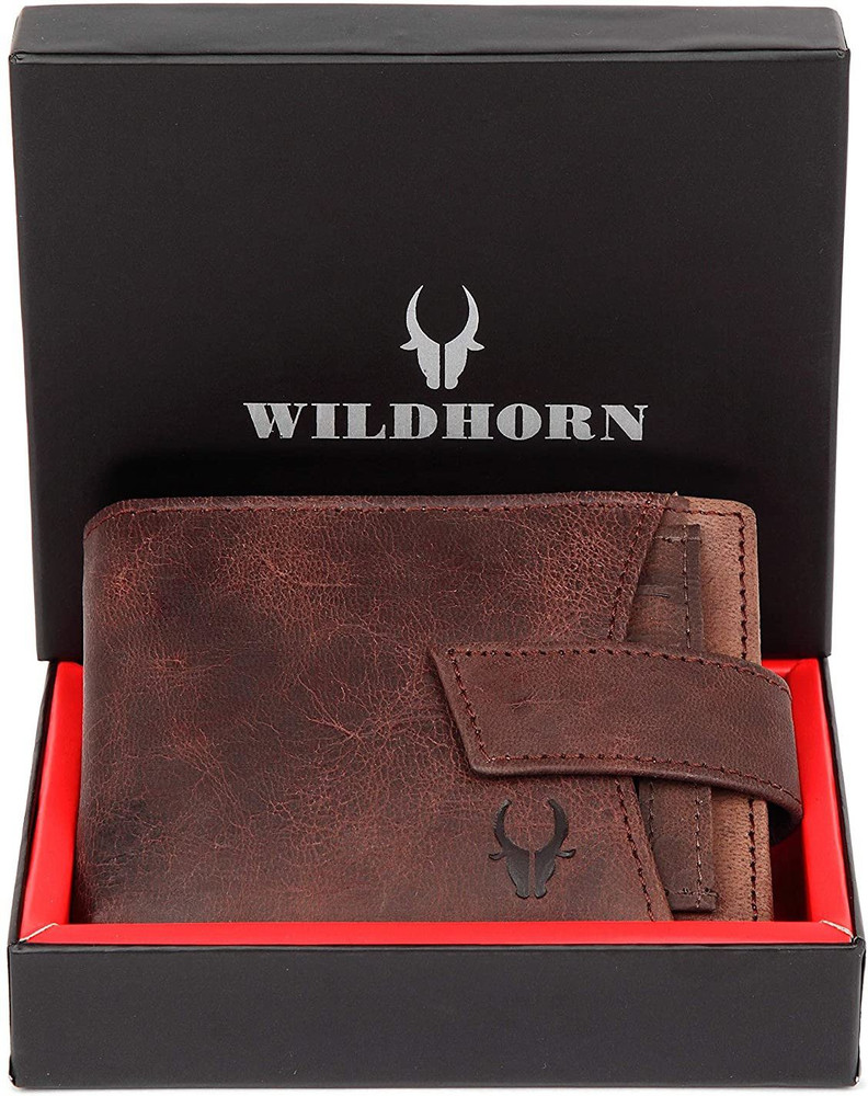 WILDHORN Men Casual Brown Genuine Leather Wallet CRACKLE Price in India Flipkart