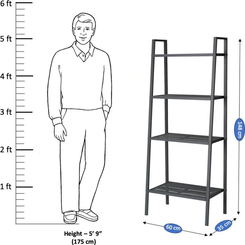 Ikea metal outlet ladder shelf