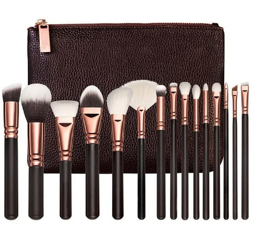 Phiz Beauty Complete Makeup Brush Set Includes 15 Face and Eye